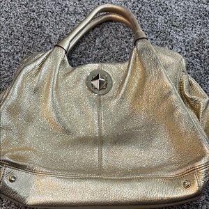 Kate Spade Gold Shoulder Bag with Textured Finish